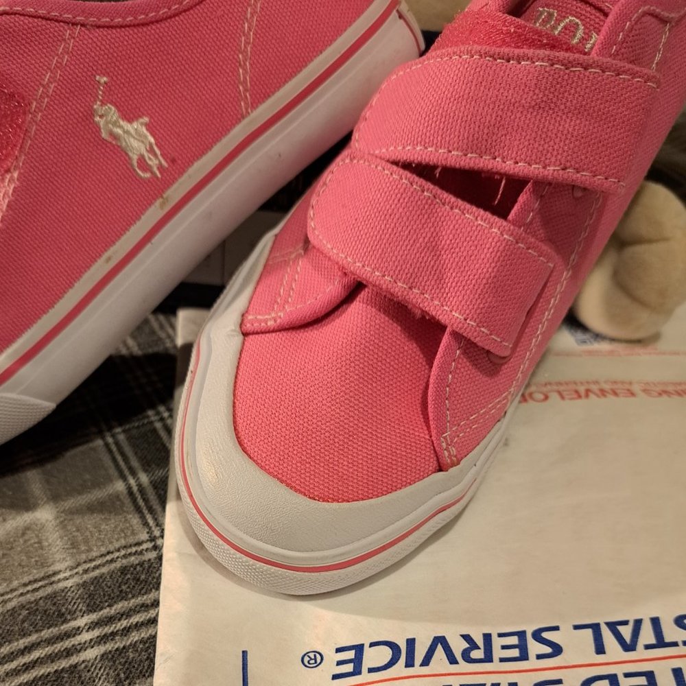 ** POLO by RALPH LAUREN ** PRETTY PINK Sneakers / Girl's Size 1.5 - Picture 2 of 5